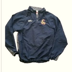 Rawlings Mens Navy Lightweight Outdoor Convertible‎ Pullover Size Small